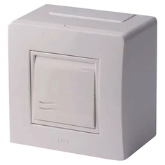 Коробка с выключателем 1-кл. 2мод. ОП Brava 10А IP20 PDD-N60 бел. DKC 10002