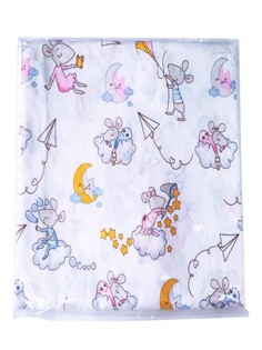 Простыня Lili Dreams Мышата детская поплин белая