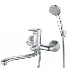 Смеситель для ванны и душа с длинным изливом GROSS AQUA Alfa 7211313C-35S