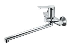 Смеситель для ванны Haiba HB22572 с длинным изливом и переключателем в корпусе, хром