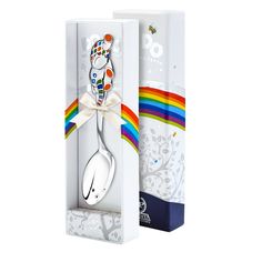 Ложка детская АргентА DODO "Слоник" с оранжевой эмалью