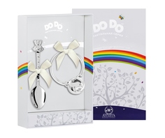 Набор детский Аргента DODO Мишка ложка Медведь, погремушка Мишка на кольце