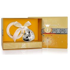 Погремушка АргентА "Сердце с цветами" на кольце