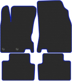 Коврики Allmone "ЕВА/ЭВА/EVA" для Nissan Qashqai II (J11 Япония) (2013 - 2016) черн с сине