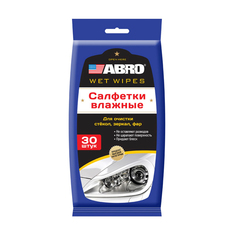 Салфетки влажные для стекол ABRO (30 шт.) CW-100-G