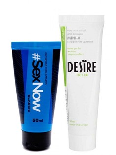 Набор сужающий гель для женщин Desire Mini-V 30 мл + интимная смазка SexNow Classic 50 мл Роспарфюм