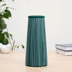 Ваза керамика Моник H=23 см, d внутр.=6см, d нар.=7,5см, темно-зеленый No Brand