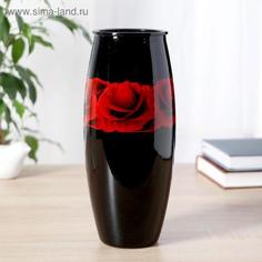 Ваза Лолита с росписью на крашеном стекле, d-7; 10х23 см No Brand