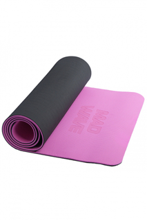 Коврик для фитнеса Mad Wave Yoga Mat розовый 183 см, 6 мм