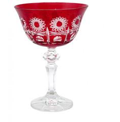 Креманки/мартинки 190 мл 6 шт красные Bohemia Design "Лаура 269005
