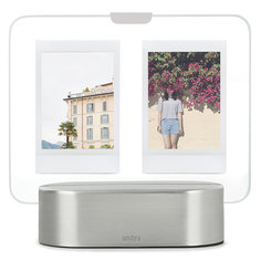 Фоторамка с подсветкой glo instant 5х8 никель, 1013261-410 Umbra