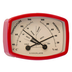 Термометр-гигрометр comfort meter, Kikkerland, красный, арт: ST106