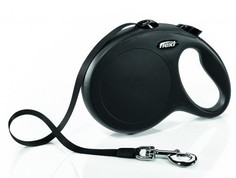 Поводок-рулетка FLEXI New Classic L, до 50 кг, лента, 8 м, черная