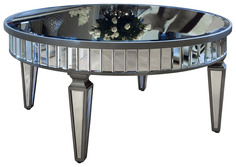 Журнальный столик Garda Decor KFC247 GRD_1189 91х91х41,6 см, зеркальный/бежевый
