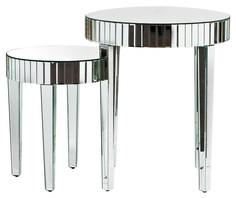 Журнальный столик Garda Decor KF-13163 GRD_2193 66х66х76/58,4х58,4х50,8 см, зеркальный