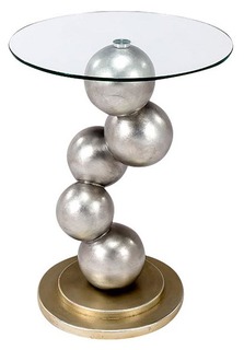Журнальный столик Garda Decor ART-1979-ET GRD_3033 51х51х69 см, серебро/шампанское
