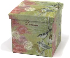 Пуф Glasar 29-548 32х32х32 бежевый ГЛАСАР