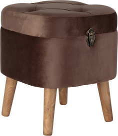 Пуф Glasar 49-189 37,5х35х45 коричневый ГЛАСАР