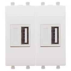 DKC Avanti Белое облако Зарядное устройство USB 2.1А 2 модуля