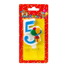 Свеча праздничная Дон Карнавал Веселый праздник Цифра 5