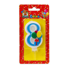 Свеча праздничная Дон Карнавал Веселый праздник Цифра 8