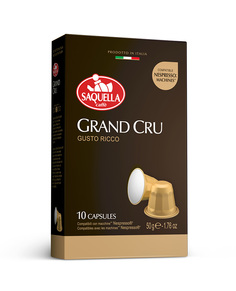 Капсулы Saquella bar Italia Gran Cru для кофемашин Nespresso 10 капсул