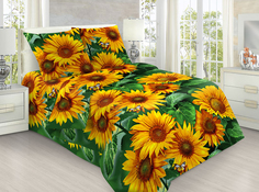 Пододеяльник Mercury Home Подсолнухи 1.5 СП 143x215 Бязь