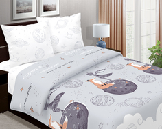 Простыня Mercury Home Лисенок Евро/Евро макси 220x240 Поплин
