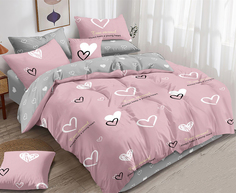 Простыня из компаньона Mercury Home Сердечки 23 Евро/Евро макси 220x240 Поплин