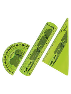 Чертежные инструменты мини MAPED Twistn Flex, 15см + транспортир, 10см 895024/зеленый