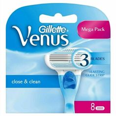 Сменное лезвие для станка Gillette Venus close&clean Mega Pack 8 шт.