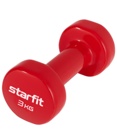 Гантель виниловая Starfit Core Db-101, 3 кг, красный