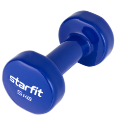 Гантель виниловая Starfit Core Db-101, 5 кг, темно-синий