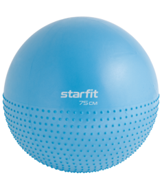 Мяч полумассажный StarFit Core синяя пастель, 75 см