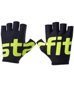 Перчатки для фитнеса Starfit WG-102, черный/ярко-зеленый