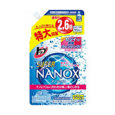 Гель для стирки Lion Top Super Nanox, большая запаска с крышкой 950мл