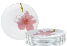 Набор тарелок 4 шт., тарелка десертная белая Luminarc Water Color