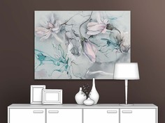 Картина для интерьера ПЕРВОЕ АТЕЛЬЕ "Цветы и флюид арт" 35х25 см