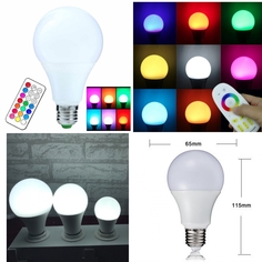 Светодиодная лампочка RGB с пультом ДУ (Белый) Da Privet