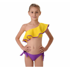 Купальник раздельный детский Emdi 06-1711-10S19 цв. желтый;сиреневый р. 146