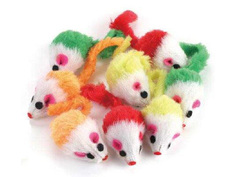 Игрушка для кошек Чистый котик Мышь пушистая, 4 см, цвет в ассортименте