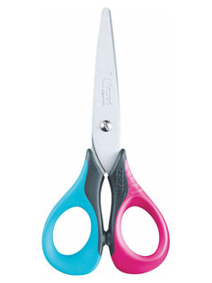 Ножницы канцелярские эргономичные 13см MAPED Sensoft, синие-розовые 069300/розовый
