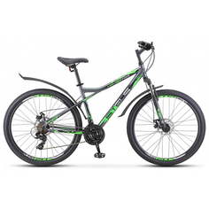Велосипед Stels Navigator 710 MD V020 Антрацитовый Зелёный Чёрный 27.5Ø LU093864 16"