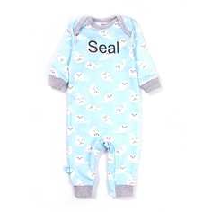 Комбинезон детский BABY SEAL КотМаркот 6010735 голубой/серый р.62
