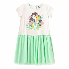 Платье детское Crockid КР 5743 цв. светло-бежевый, мятный р. 92