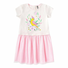 Платье детское Crockid КР 5743 цв. светло-бежевый, розовый р. 104