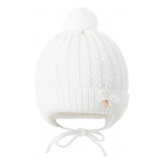 Шапка детская Чудо-Кроха Cd-971 цв. белый р. 38