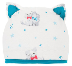 Шапка детская Чудо-Кроха I-93 Барсик цв. бирюзовый р. 40