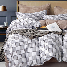 Cleo Постельное белье Brenna цвет: коричневый, серый (2-х спальное)