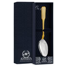 Ложка чайная"Русская" с позолотой с гравировкой "Сетка"в футляре АргентА 1306ЛЖ03802_сетка